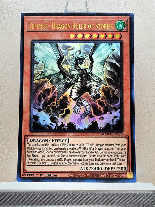 Yugioh! 1x Tempest, Dragon Ruler of Storms (BLMM - Ultra Rare) 1st Edition