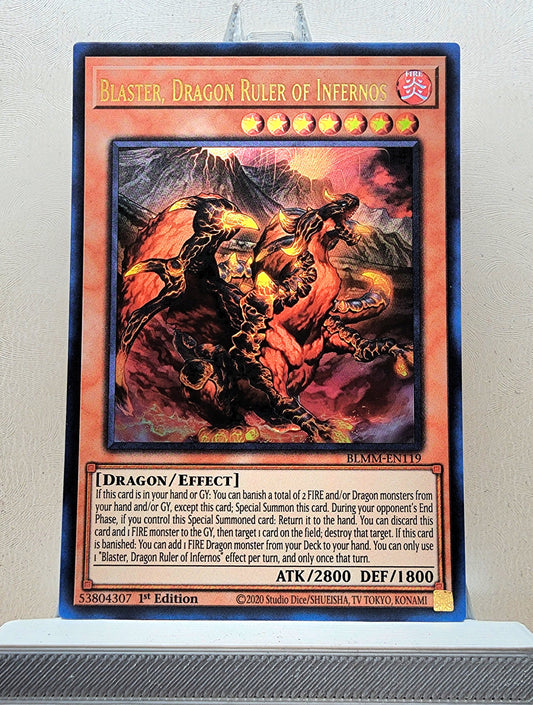 Yugioh! 1x Blaster, Dragon Ruler of Infernos (BLMM - Ultra Rare) 1st Edition
