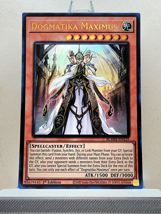 Yugioh! 1x Dogmatika Maximus (BLMM - Ultra Rare) 1st Edition