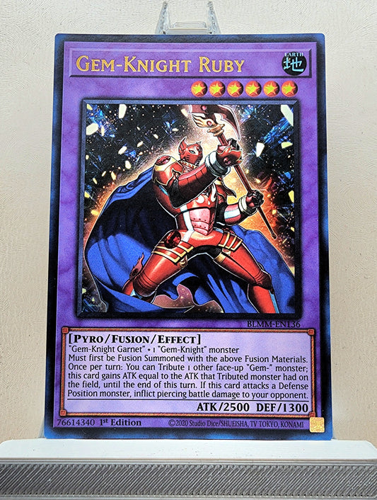 Yugioh! 1x Gem-Knight Ruby (BLMM - Ultra Rare) 1st Edition