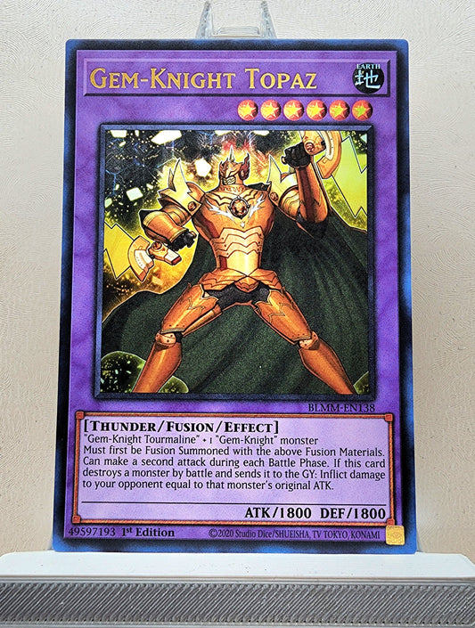 Yugioh! 1x Gem-Knight Topaz (BLMM - Ultra Rare) 1st Edition