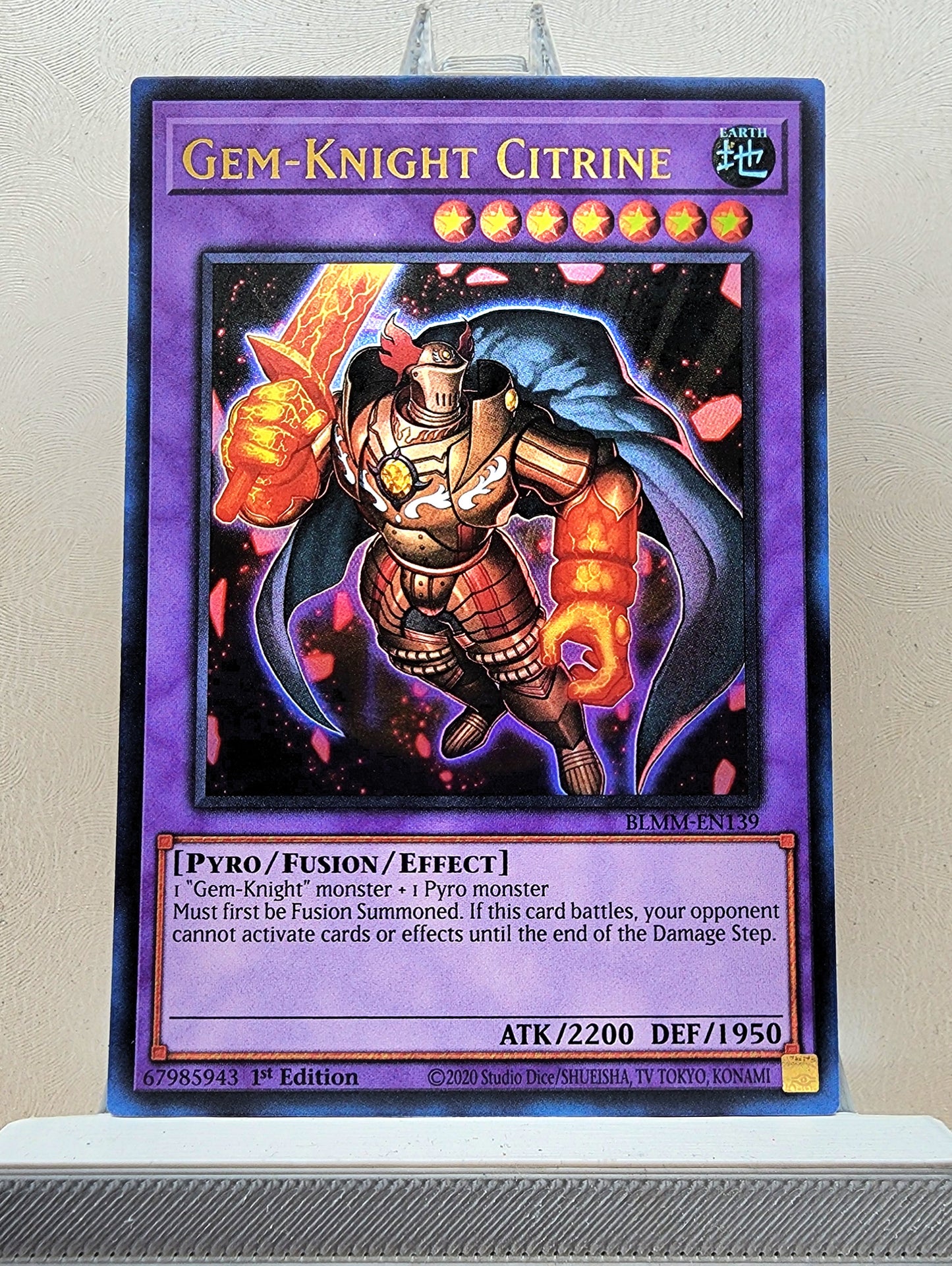 Yugioh! 1x Gem-Knight Citrine (BLMM - Ultra Rare) 1st Edition
