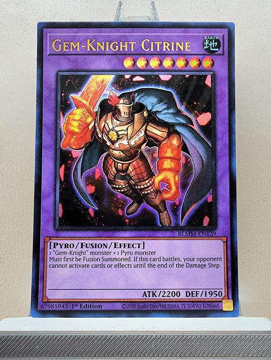 Yugioh! 1x Gem-Knight Citrine (BLMM - Ultra Rare) 1st Edition