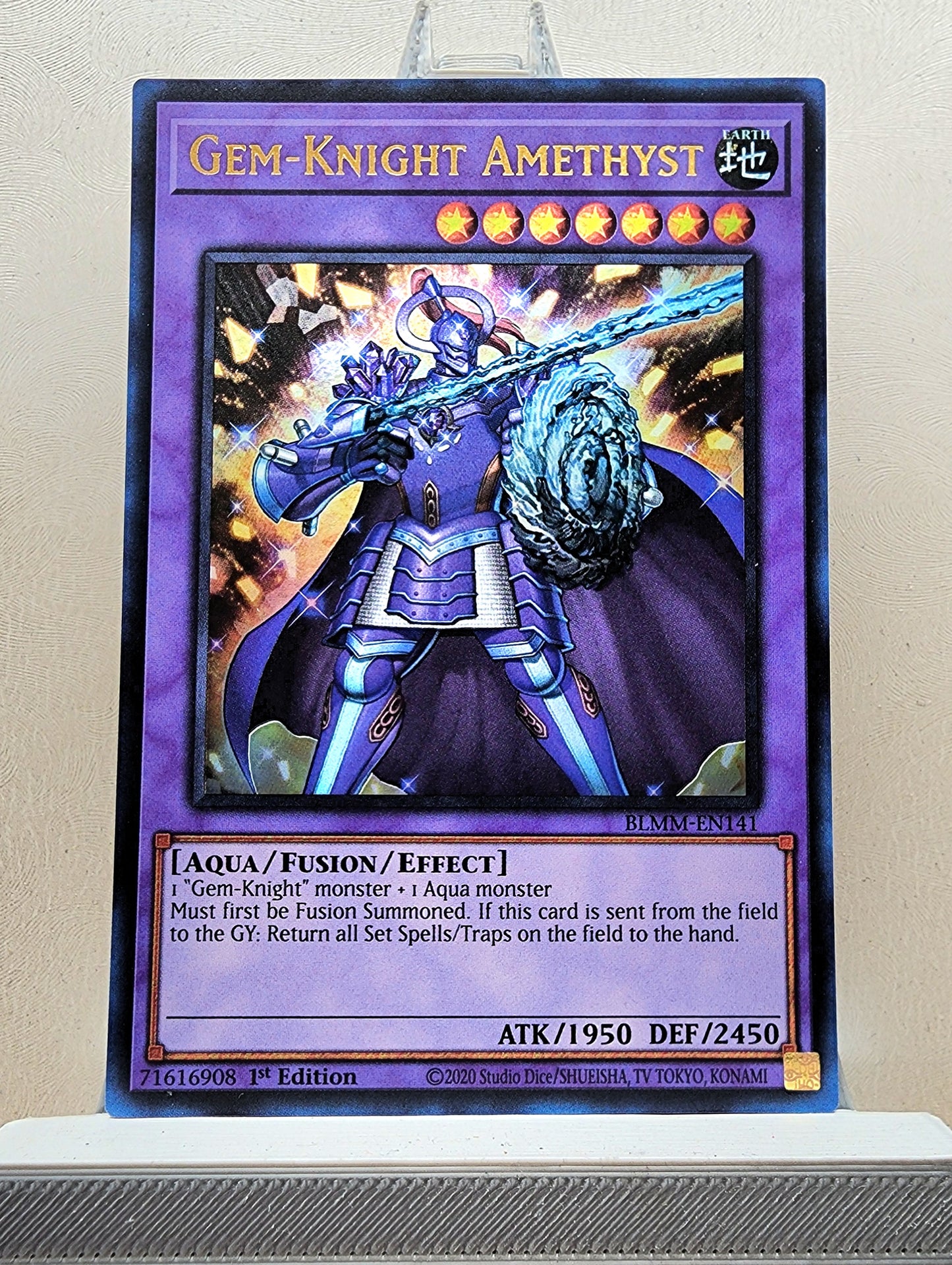 Yugioh! 1x Gem-Knight Amethyst (BLMM - Ultra Rare) 1st Edition