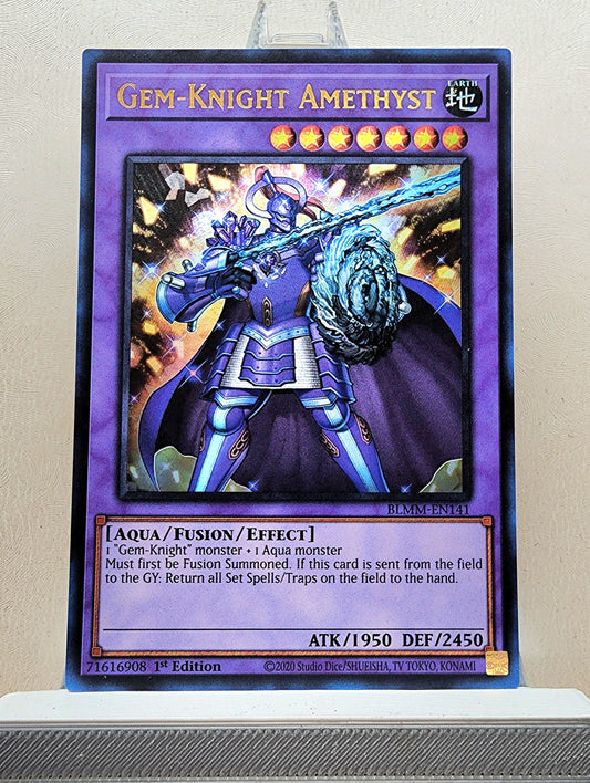 Yugioh! 1x Gem-Knight Amethyst (BLMM - Ultra Rare) 1st Edition