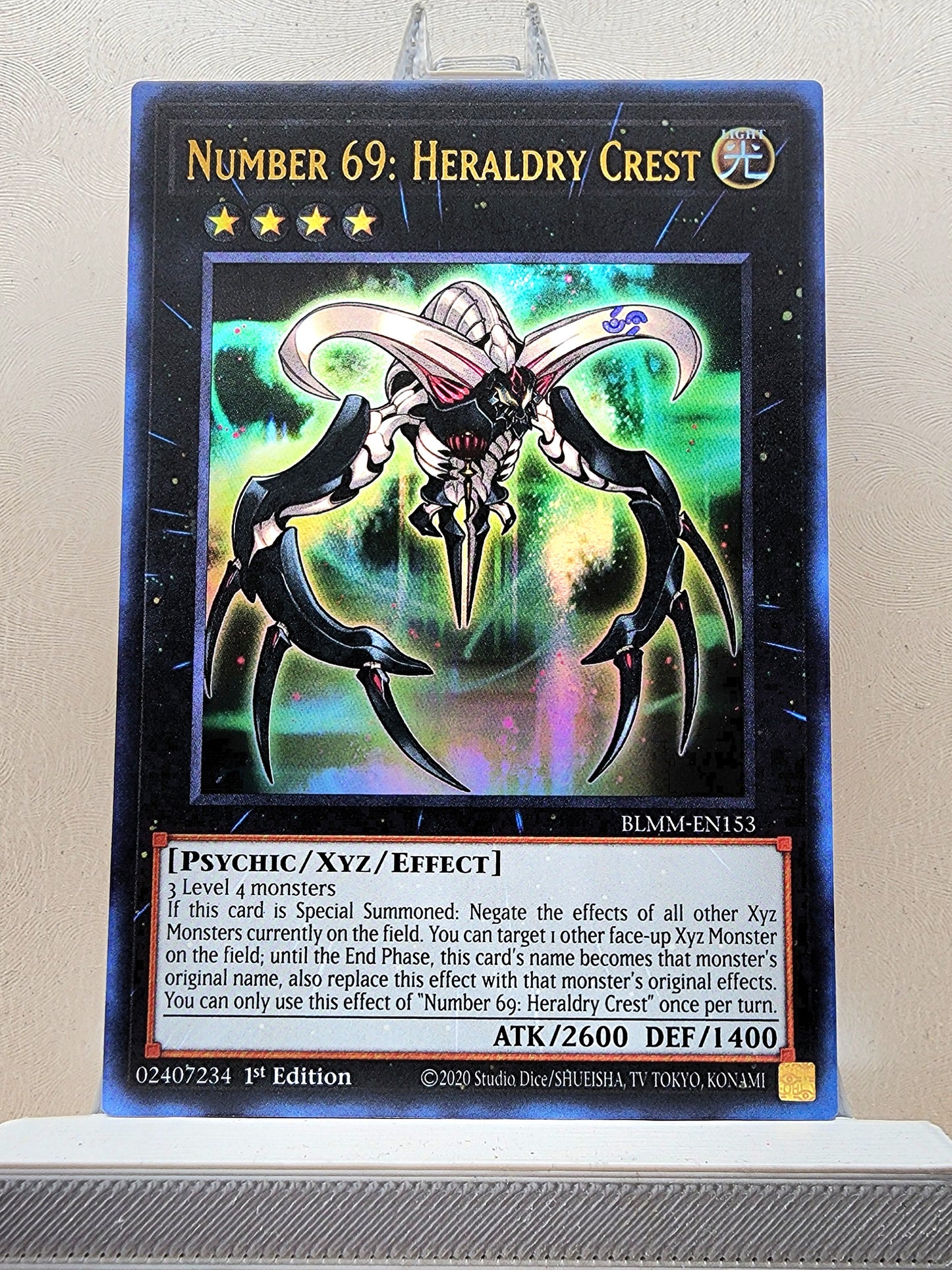 Yugioh! 1x Number 69: Heraldry Crest (BLMM - Ultra Rare) 1st Edition