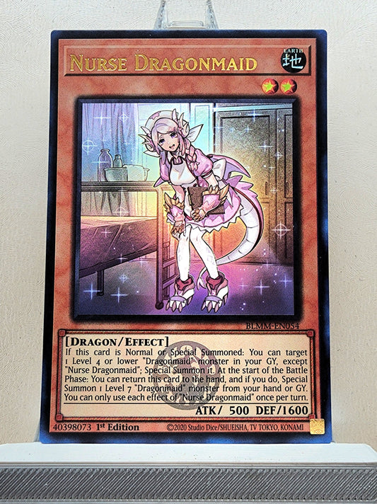 Yugioh! 1x Nurse Dragonmaid (BLMM - Emblazoned Ultra Rare) 1st Edition