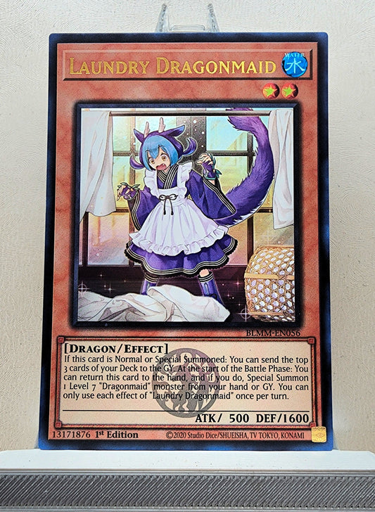 Yugioh! 1x Laundry Dragonmaid (BLMM - Emblazoned Ultra Rare) 1st Edition