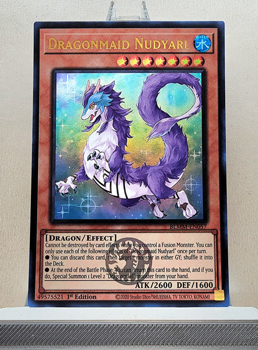 Yugioh! 1x Dragonmaid Nudyarl (BLMM - Emblazoned Ultra Rare) 1st Edition