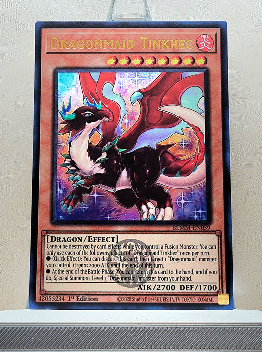 Yugioh! 1x Dragonmaid Tinkhec (BLMM - Emblazoned Ultra Rare) 1st Edition