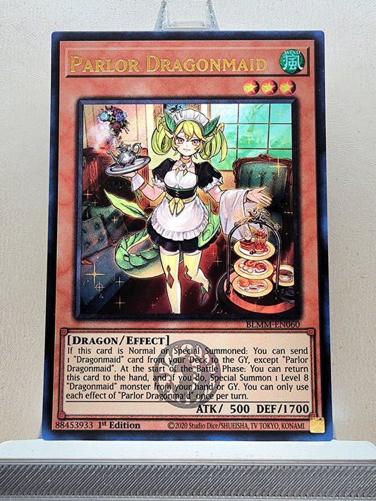 Yugioh! 1x Parlor Dragonmaid (BLMM - Emblazoned Ultra Rare) 1st Edition
