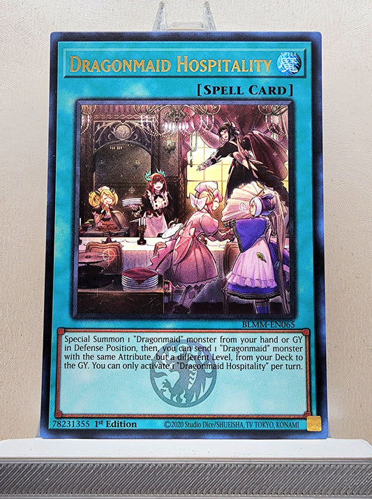 Yugioh! 1x Dragonmaid Hospitality (BLMM - Emblazoned Ultra Rare) 1st Edition