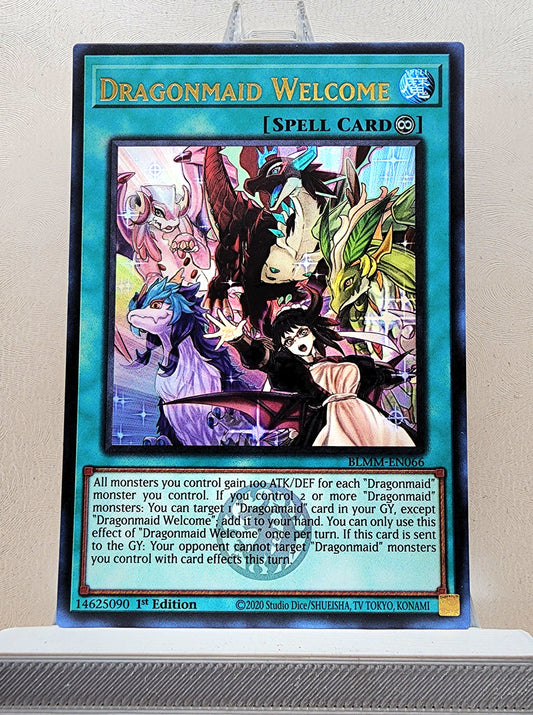 Yugioh! 1x Dragonmaid Welcome (BLMM - Emblazoned Ultra Rare) 1st Edition