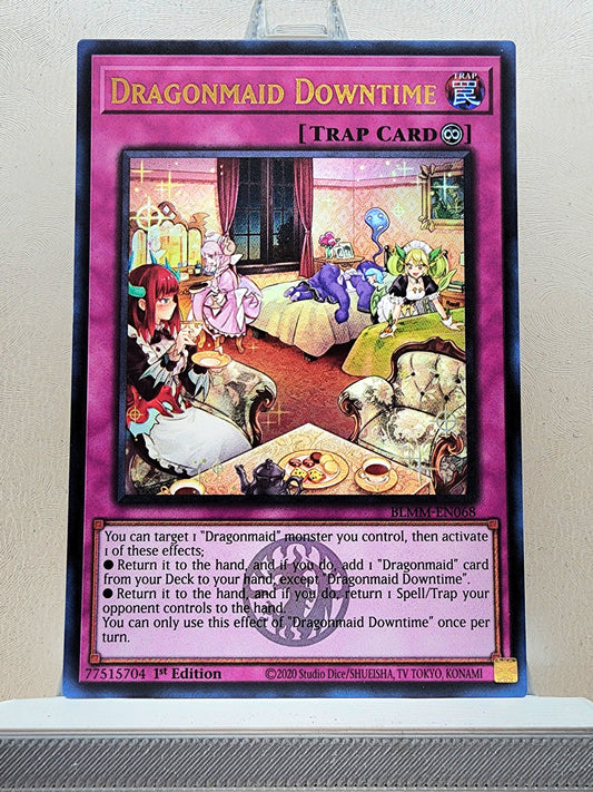 Yugioh! 1x Dragonmaid Downtime (BLMM - Emblazoned Ultra Rare) 1st Edition