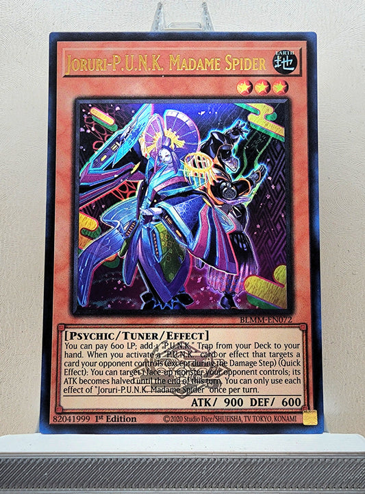 Yugioh! 1x Joruri-P.U.N.K. Madame Spider (BLMM - Emblazoned Ultra Rare) 1st Edition