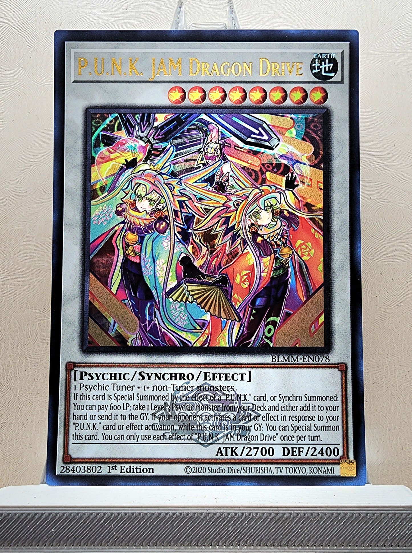 Yugioh! 1x P.U.N.K. JAM Dragon Drive (BLMM - Emblazoned Ultra Rare) 1st Edition