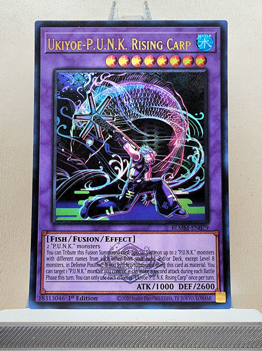 Yugioh! 1x Ukiyoe-P.U.N.K. Rising Carp (BLMM - Emblazoned Ultra Rare) 1st Edition