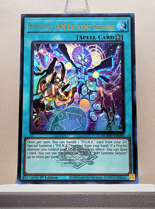 Yugioh! 1x P.U.N.K. JAM Extreme Session (BLMM - Emblazoned Ultra Rare) 1st Edition