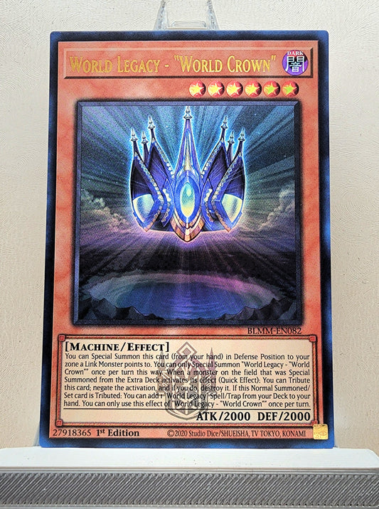 Yugioh! 1x World Legacy - World Crown (BLMM - Emblazoned Ultra Rare) 1st Edition
