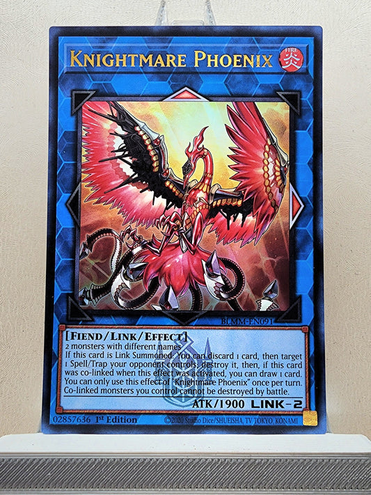 Yugioh! 1x Knightmare Phoenix (BLMM - Emblazoned Ultra Rare) 1st Edition