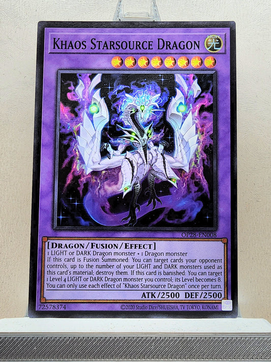 Yugioh! 1x Khaos Starsource Dragon (OP28 - Super Rare) Unli Edition