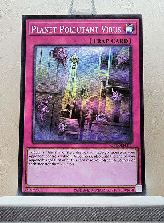 Yugioh! 1x Planet Pollutant Virus (OP28 - Super Rare) Unli Edition