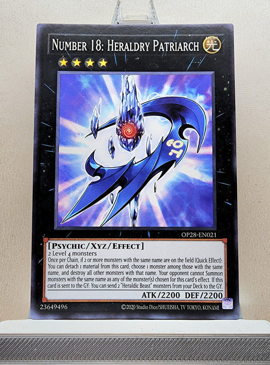 Yugioh! 1x Number 18: Heraldry Patriarch (OP28 - Common) Unli Edition