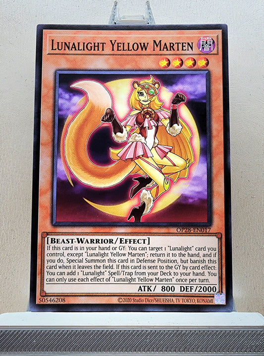 Yugioh! 1x Lunalight Yellow Marten (OP28 - Common) Unli Edition