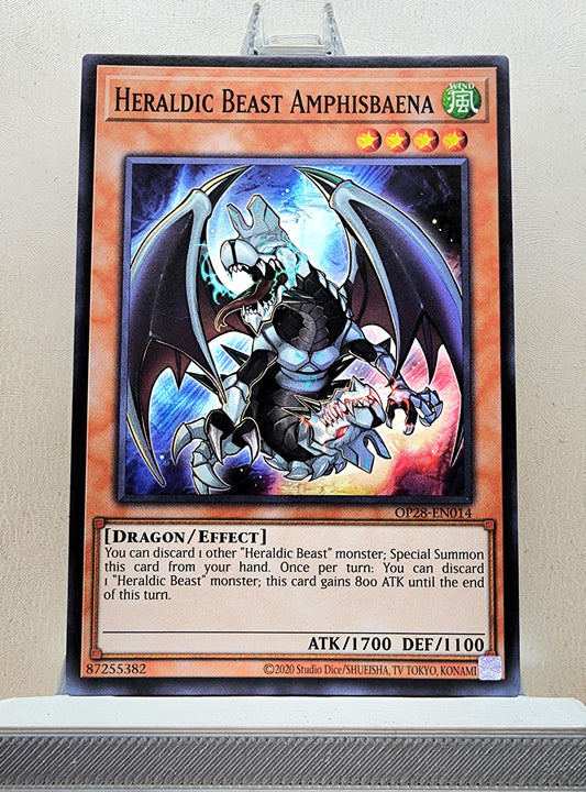Yugioh! 1x Heraldic Beast Amphisbaena (OP28 - Common) Unli Edition