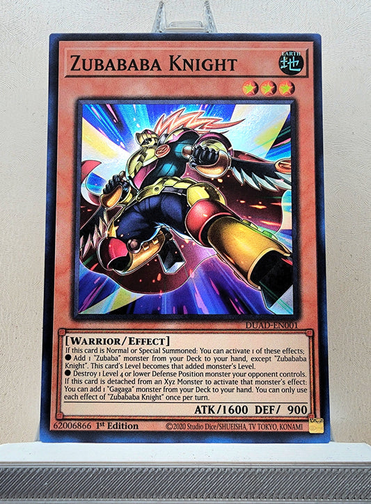 Yugioh! 1x Zubababa Knight (DUAD - Super Rare) 1st Edition
