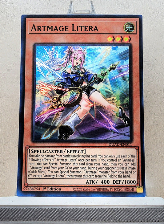 Yugioh! 1x Artmage Litera (DUAD - Super Rare) 1st Edition