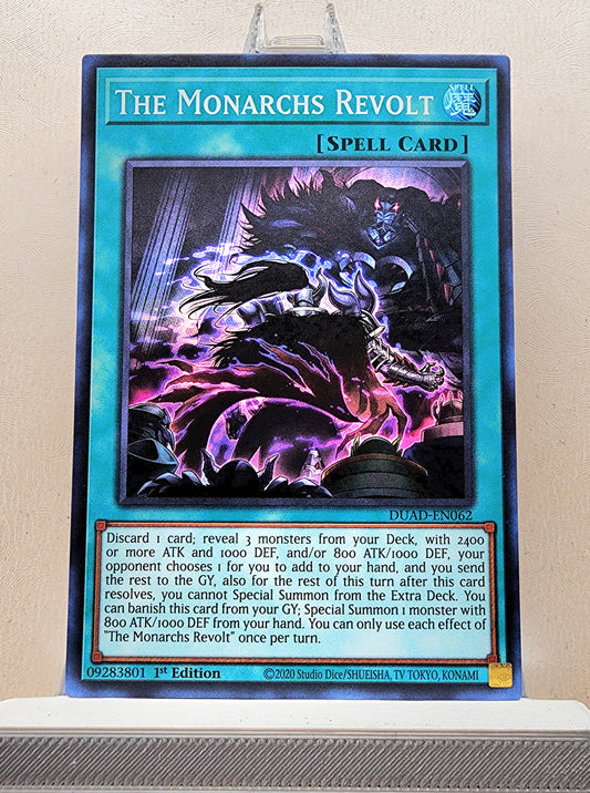 Yugioh! 1x The Monarchs Revolt (DUAD - Super Rare) 1st Edition
