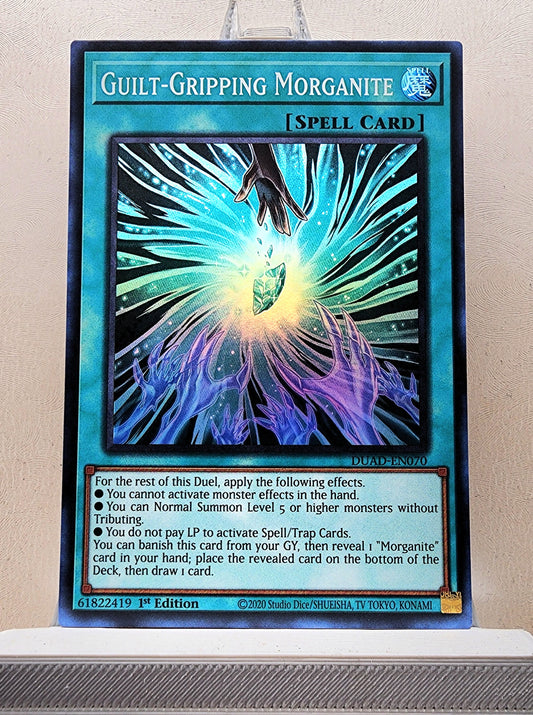 Yugioh! 1x Guilt-Gripping Morganite (DUAD - Super Rare) 1st Edition