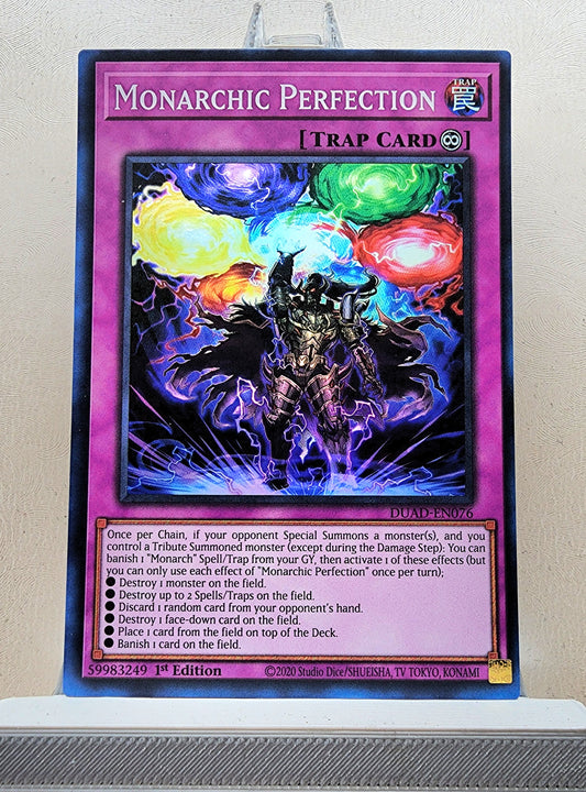 Yugioh! 1x Monarchic Perfection (DUAD - Super Rare) 1st Edition
