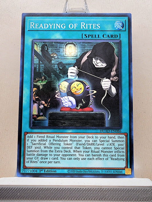 Yugioh! 1x Readying of Rites (DUAD - Super Rare) 1st Edition