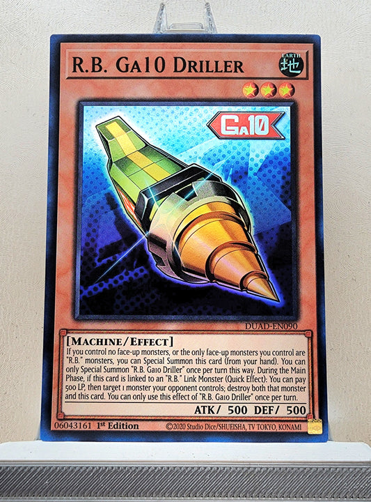 Yugioh! 1x R.B. Ga10 Driller (DUAD - Super Rare) 1st Edition