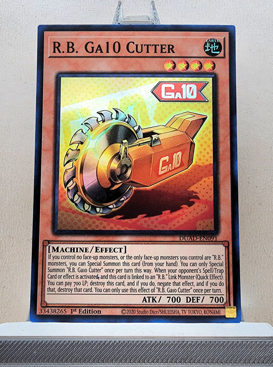 Yugioh! 1x R.B. Ga10 Cutter (DUAD - Super Rare) 1st Edition