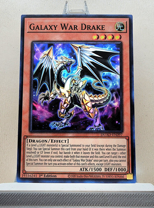 Yugioh! 1x Galaxy War Drake (DUAD - Super Rare) 1st Edition