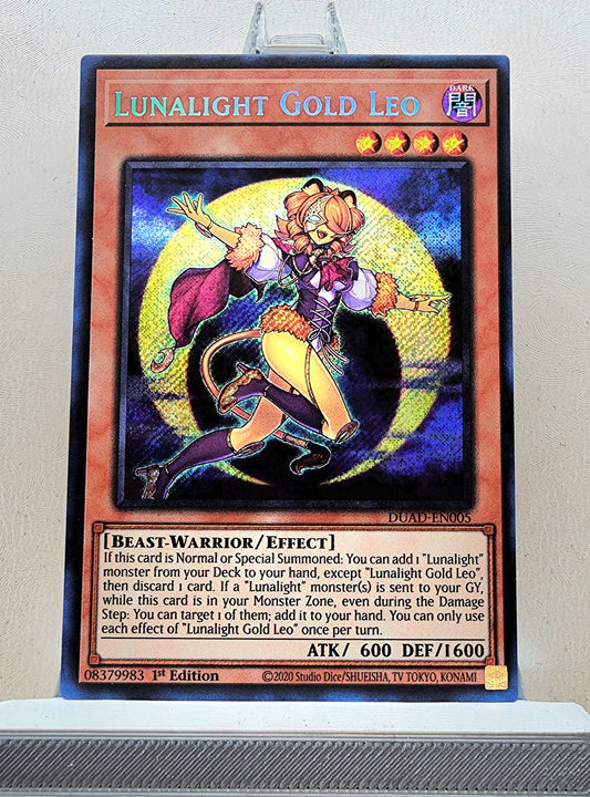 Yugioh! 1x Lunalight Gold Leo (DUAD - Secret Rare) 1st Edition