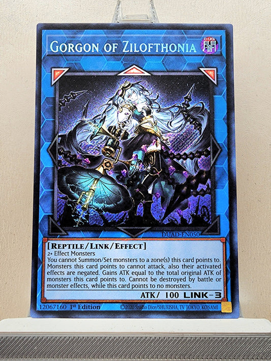 Yugioh! 1x Gorgon of Zilofthonia (DUAD - Secret Rare) 1st Edition