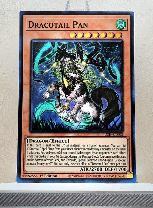 Yugioh! 1x Dracotail Pan (JUSH - Super Rare) 1st Edition