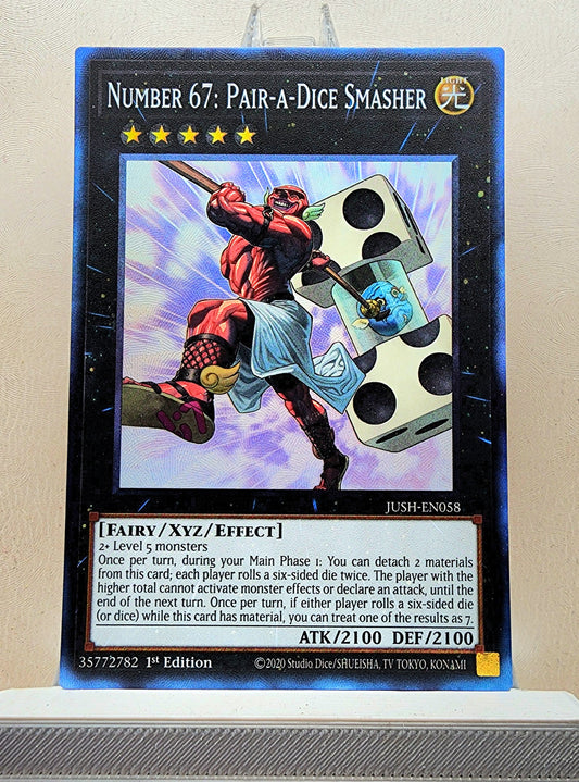 Yugioh! 1x Number 67: Pair-a-Dice Smasher (JUSH - Collectors Rare) 1st Edition