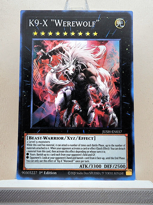 Yugioh! 1x K9-X "Werewolf" (JUSH - Super Rare) 1st Edition