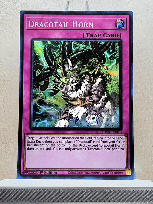 Yugioh! 1x Dracotail Horn (JUSH - Super Rare) 1st Edition