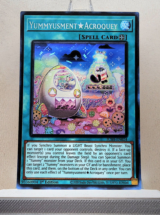 Yugioh! 1x Yummyusment★Acroquey (JUSH - Super Rare) 1st Edition