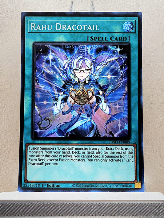Yugioh! 1x Rahu Dracotail (JUSH - Super Rare) 1st Edition