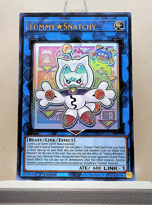 Yugioh! 1x Yummy★Snatchy (JUSH - Ultra Rare) 1st Edition