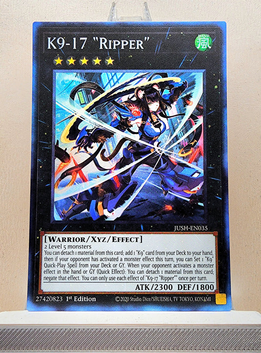 Yugioh! 1x K9-17 "Ripper" (JUSH - Collectors Rare) 1st Edition
