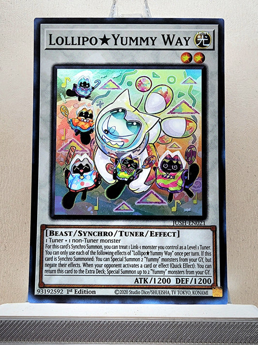 Yugioh! 1x Lollipo★Yummy Way (JUSH - Super Rare) 1st Edition