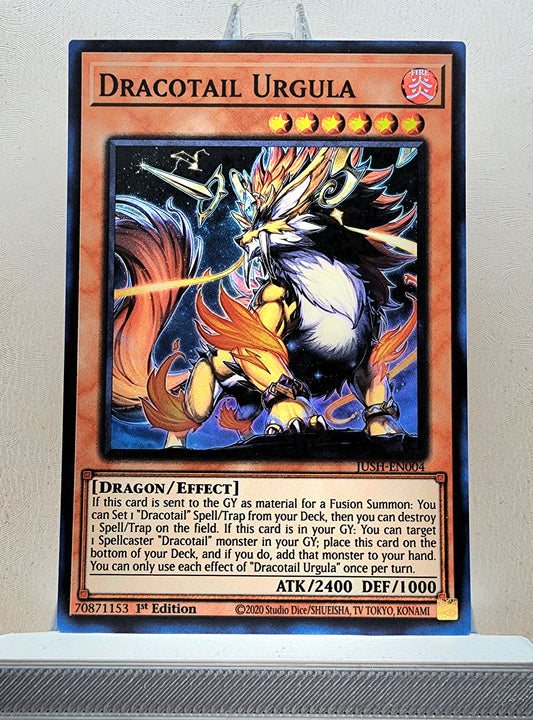 Yugioh! 1x Dracotail Urgula (JUSH - Super Rare) 1st Edition